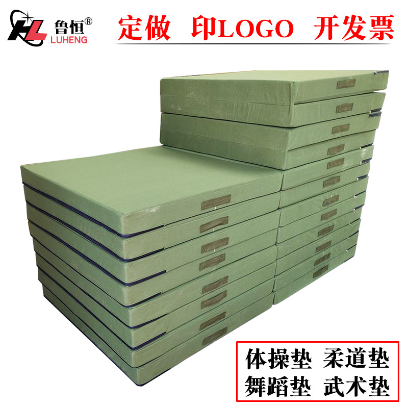 fire control Protective pads wholesale customized canvas Somersault School Crunches Foam pad Customized fold Gymnastics mats