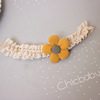 Children's knitted headband, elastic hair accessory, 2021 collection, Korean style, flowered, wholesale