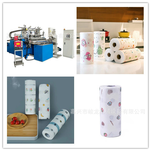 1抖音网红懒人抹布压花分切复卷机，懒人抹布压泡复卷机