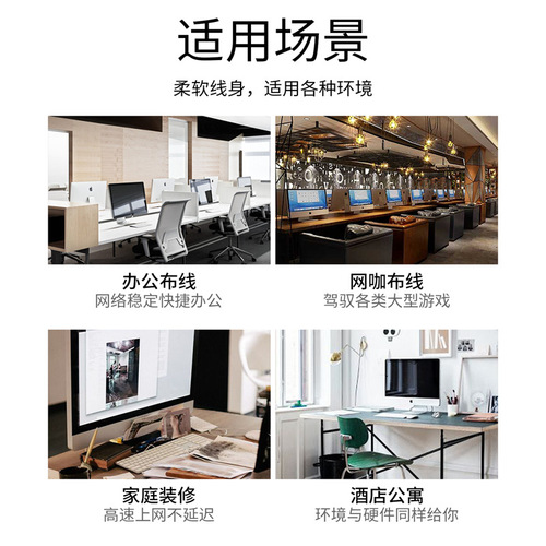 Weige Category 5e network cable copper-clad aluminum cat 100M RJ-45 connected to laptop desktop high-speed oxygen-free copper jumper