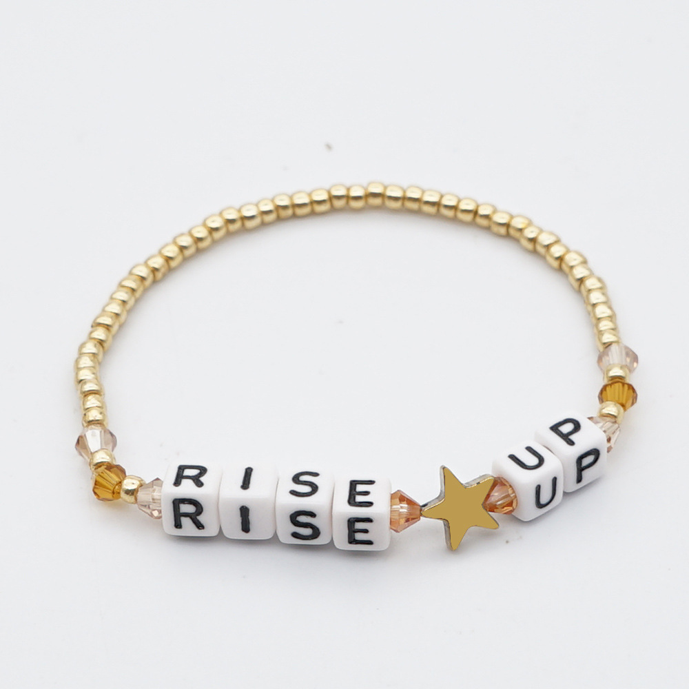 Korea Fashion Crystal Letter Niche Star Jewelry Bracelet For Women Nihaojewelry display picture 9