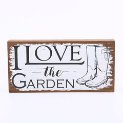 新款英文字母裝飾圖案盒子擺飾 創意家居桌面裝飾木製工藝品擺件