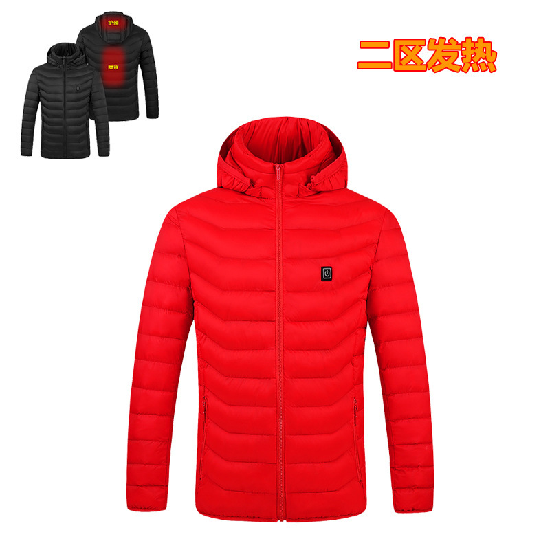 Ropa de calefacción inteligente transfronteriza temperatura constante de la pareja USB eléctrico abajo ropa de algodón acolchado calefacción ropa de algodón acolchado fábrica directa al por mayor