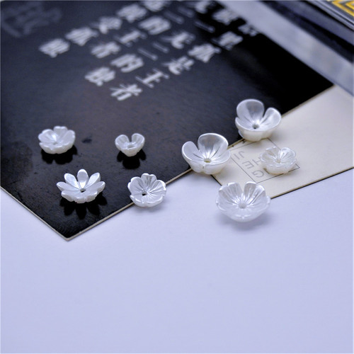 Imitation shell rolled pearl effect resin flower pearl color antique handmade DIY step-shape hairpin jewelry accessories