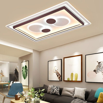 吸顶灯长方形客厅灯天猫精灵语音控制简约新款LED圆形卧室灯厂家|ms