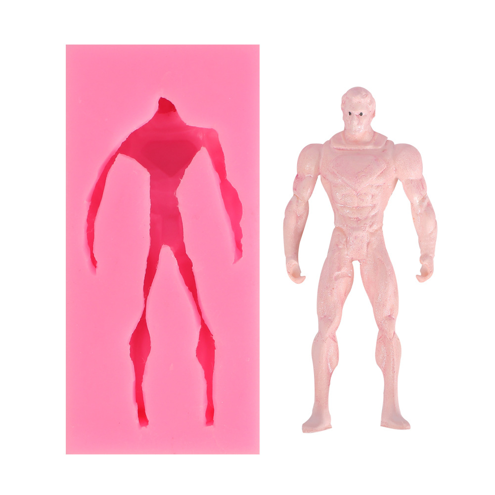 斯可烘焙工具男体模型翻糖巧克力硅胶模具肌肉男模手办硅胶制作模