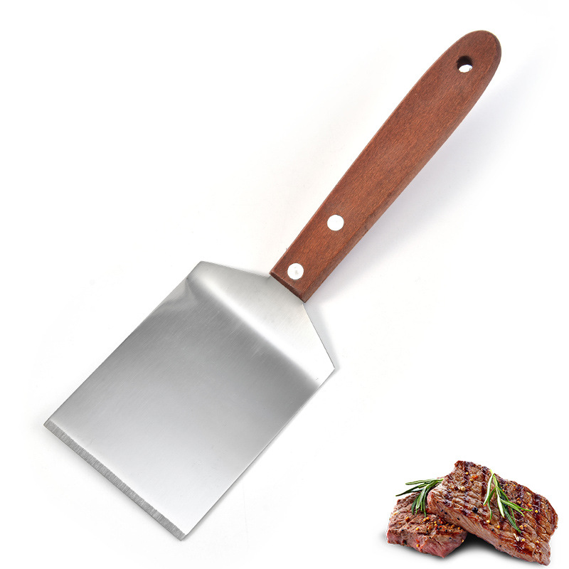 厂家现货家用厨房木柄不锈钢平口铲料理铲刀披萨小煎铲烘焙工具