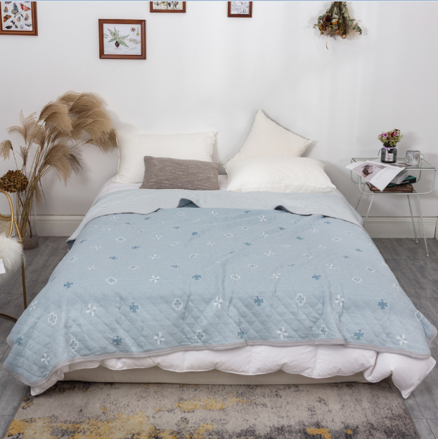 純棉針織提花夏被毯