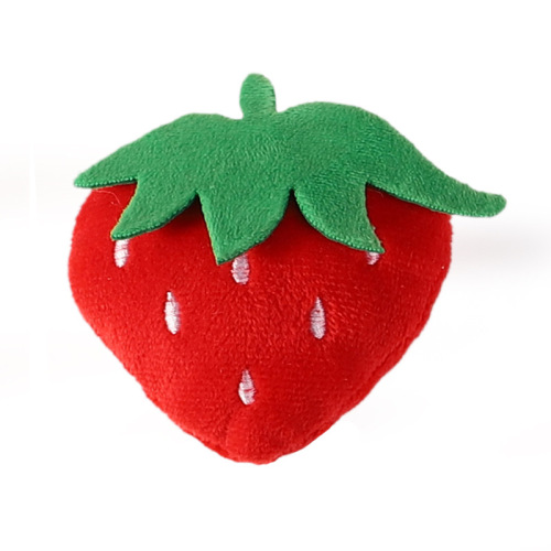 Fruit Series Flocked Cotton Cartoon Plush Brooch Cute Fashion Accessory DIY Bag Hook Stereo Decor Flower