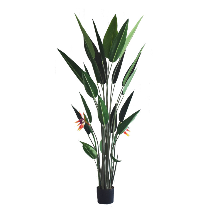 Simulación nórdica Planta verde Pájaro del paraíso Planta en maceta Decoración de interiores a gran escala Árbol falso Planta de simulación de canna
