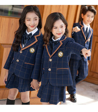 英伦风格子西装幼儿园园服小学生班服校服儿童春秋套装合唱服贵族