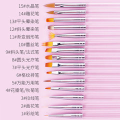 工廠銷售美甲筆套裝美甲工具刷拉線彩繪畫花光療漸變筆秋菊法式筆