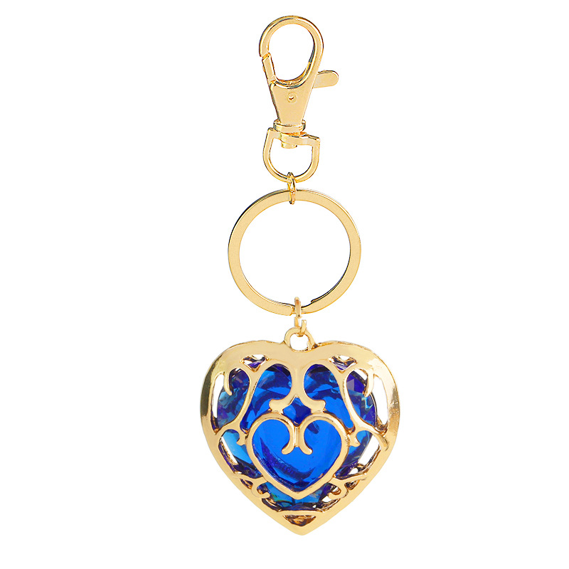 Fashion Hollow Heart Shaped Gemstone Alloy Keychain display picture 8