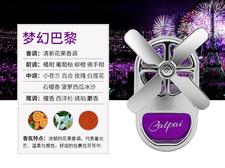 Car Interior Accessories Air Vent Perfume Aromatherapy Odor Removal Four-Leaf Windmill Air Conditioner Outlet Freshener Odor Eliminator
