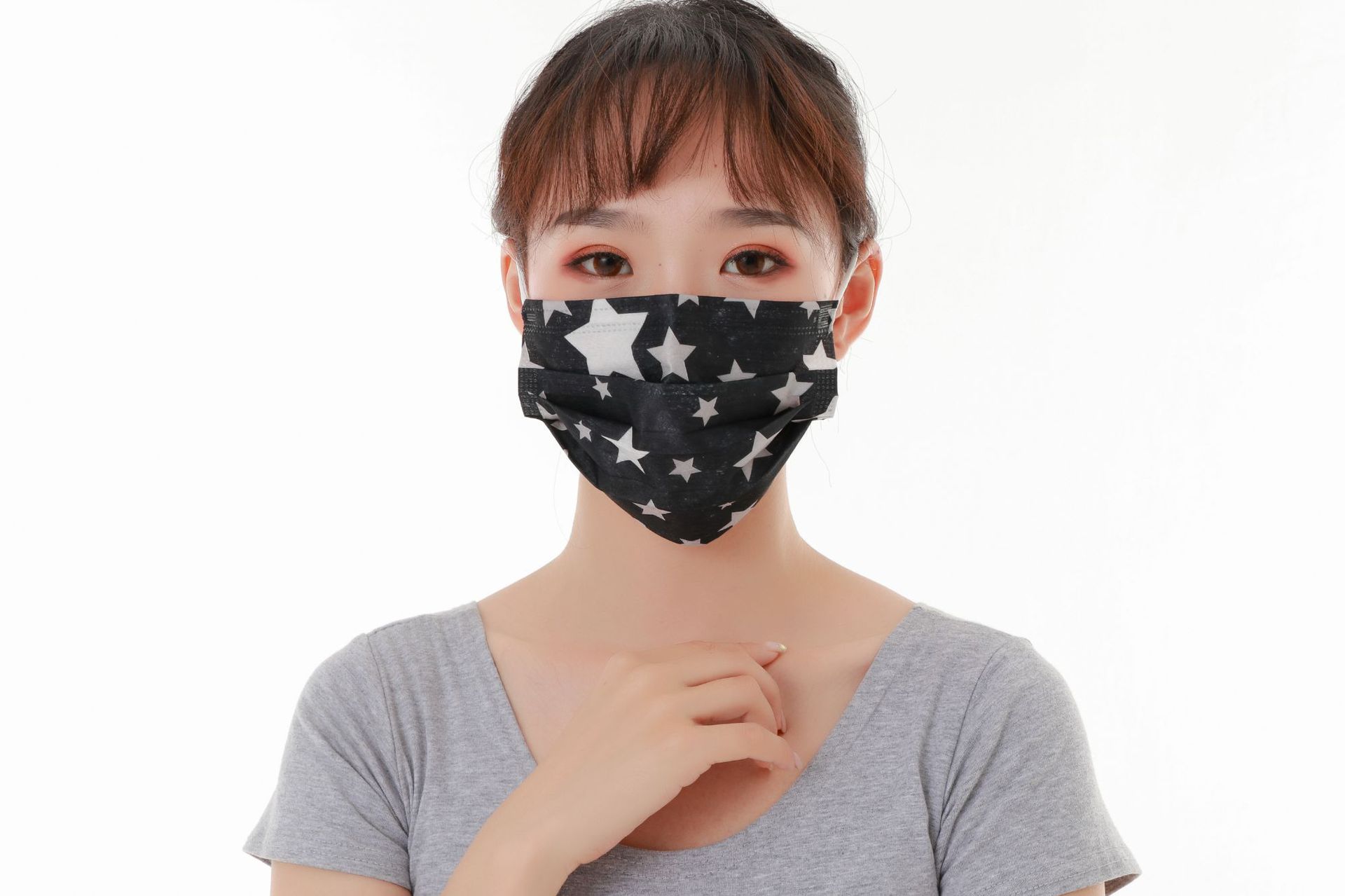 壹次性無紡布水刺布印花口罩戶外騎行防塵防霾 10片精裝 複工必備