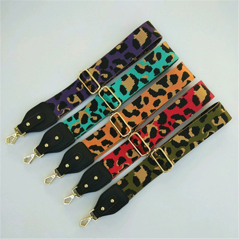 New Leopard Print Shoulder Wide Adjustable One-shoulder Messenger Bag Strap display picture 1