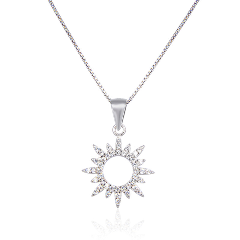 Girasol s925 Collar de plata colgante elegante temperamento Super Hada moda Chanel estilo femenino collar fuente al por mayor