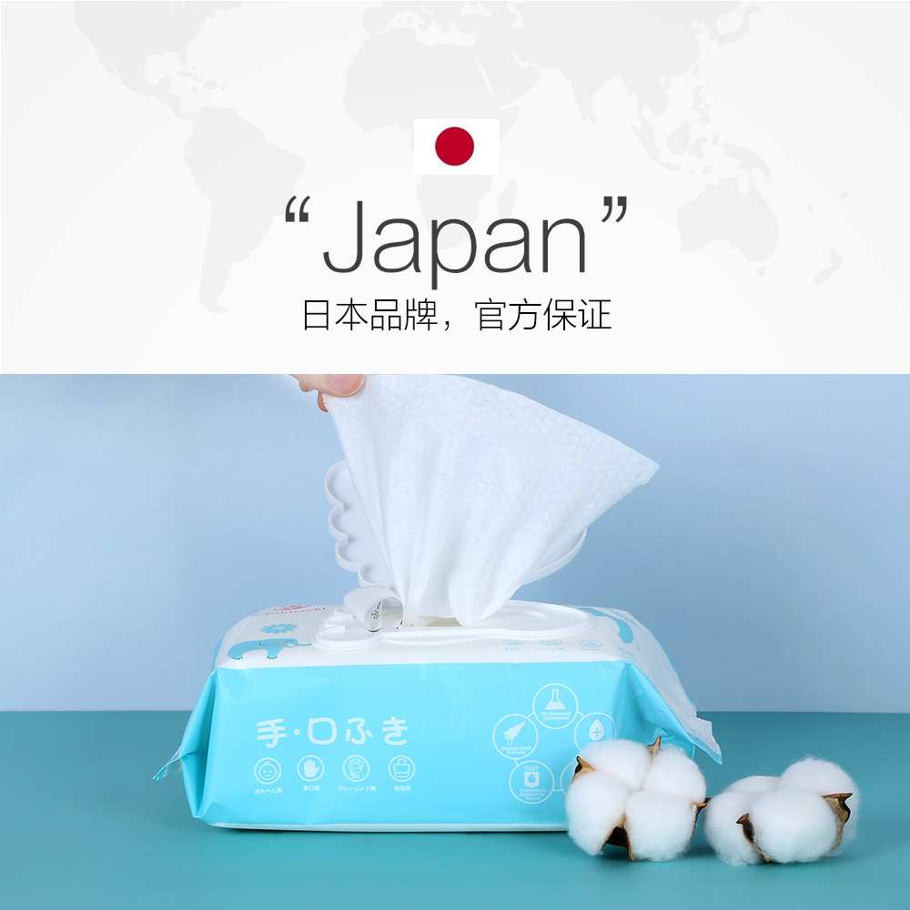 Tabitachi/旅立清潔濕巾成人嬰兒濕巾手口屁屁加厚濕紙巾80片日本