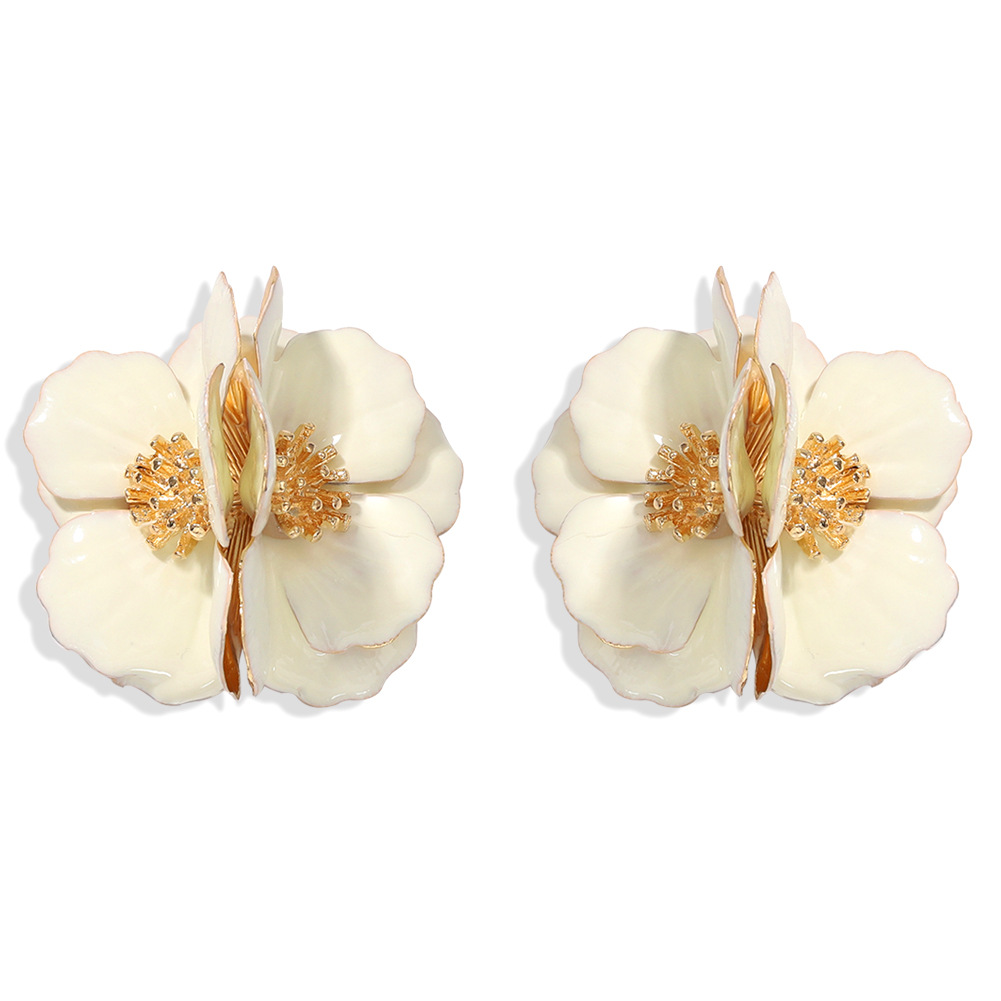 Drip Three-dimensional Flower Earrings Creative Fashion Butterfly Orchid Earrings Jewelry Wholesale Nihaojewelry display picture 6