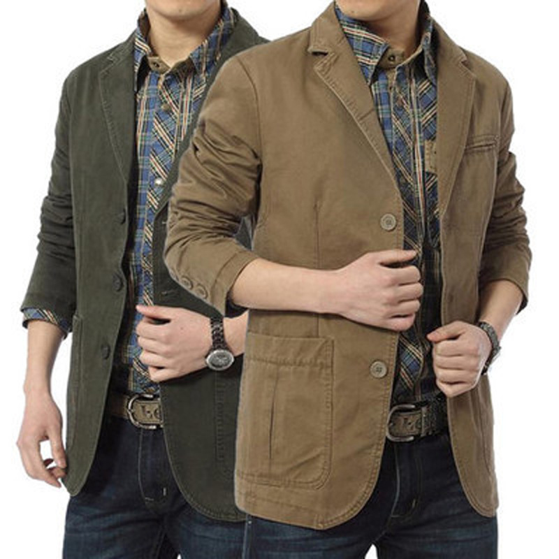 Nueva primavera y otoño transfronteriza al por mayor de algodón de los hombres chaqueta de traje casual de moda de los hombres traje de papá de moda traje pequeño
