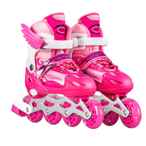Skates children's flash inline skates roller skates skates beginners adjustable men's and women's adults