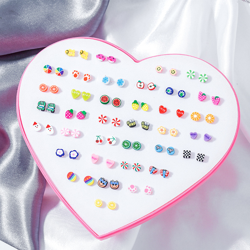 New 36 Pairs of Fruit Stud Earrings Boxe...