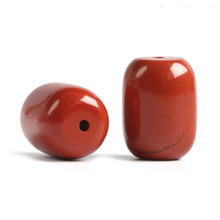 天然原矿臧红石桶珠 隔珠 diy佛珠星月菩提配饰 战国红散珠