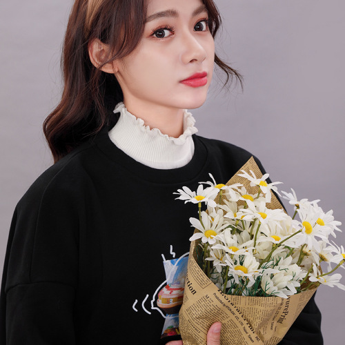 Korean autumn and winter hollow lace fake collar shirt fake collar versatile black and white decorative sweater collar