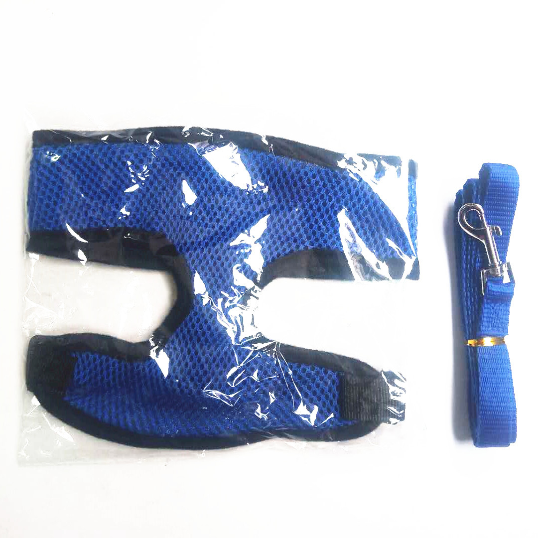 Gato y perro chaleco-estilo transpirable hámster moda malla mascota pecho espalda traje malla mascota más traje de tracción