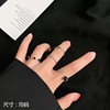 Retro fashionable brand ring, small design trend jewelry, on index finger, simple and elegant design