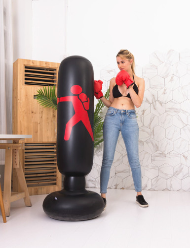 Inflatable Boxing Post Vertical Adult Boxing Sandbag Amazon Hot Selling 1.6 Meter Inflatable Sandbag Manufacturer Wholesale
