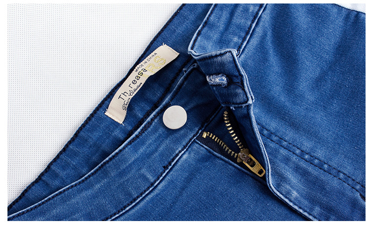 Odzież damska Wysoka talia, slim, stretch, dwustronnie wycięte dżinsy, spodnie damskie, ołówkowe spodnie_voghion.com