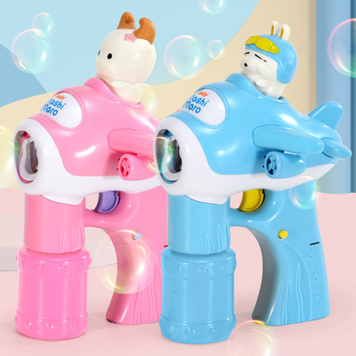 网红抖音泡泡机电动流氓兔泡泡枪爆款可爱卡通吹泡泡玩具