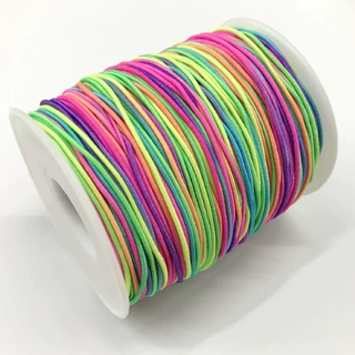 DIY七彩串珠弹力绳 包芯佛珠线手工串珠松紧线手串皮筋弹力线批发