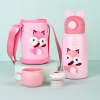 Cartoon children's glass, teapot stainless steel for ears, cup with glass