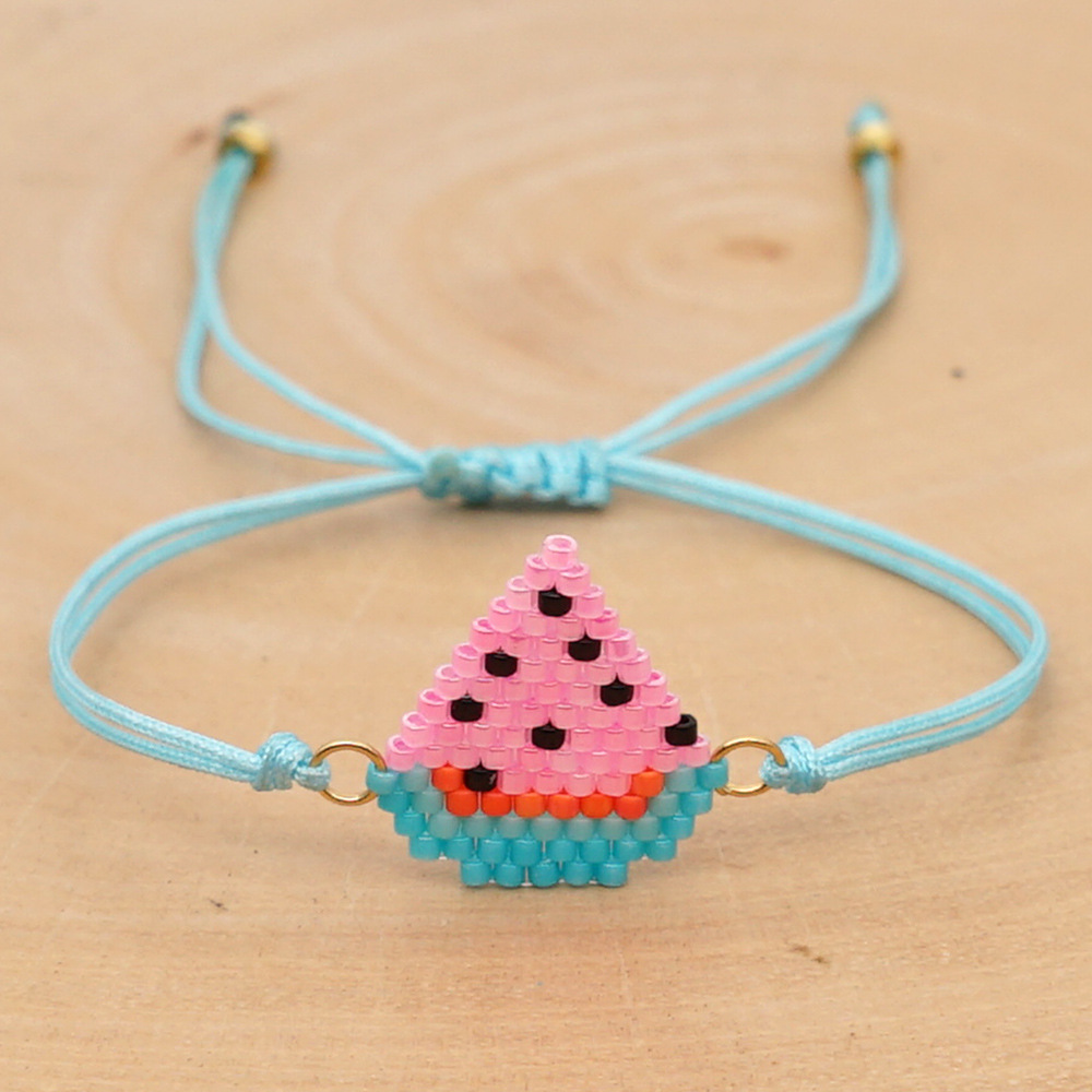 Nihaojewelry wholesale jewelry simple sea turtle Miyuki beads handwoven watermelon childrens braceletpicture5