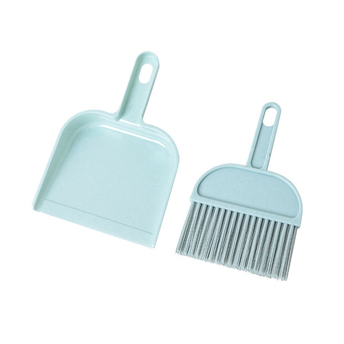 Household mini dustpan broom desktop small broom E394 keyboard brush creative cleaning tool plastic dustpan set