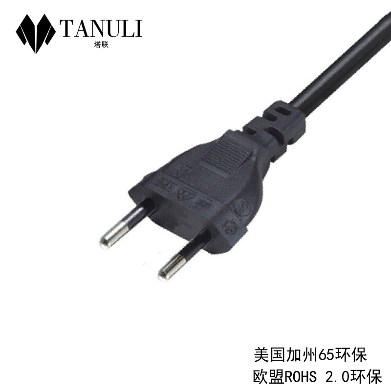 厂家直销欧规两插电源线,瑞士插头电源线,两插电源线,两极插头线