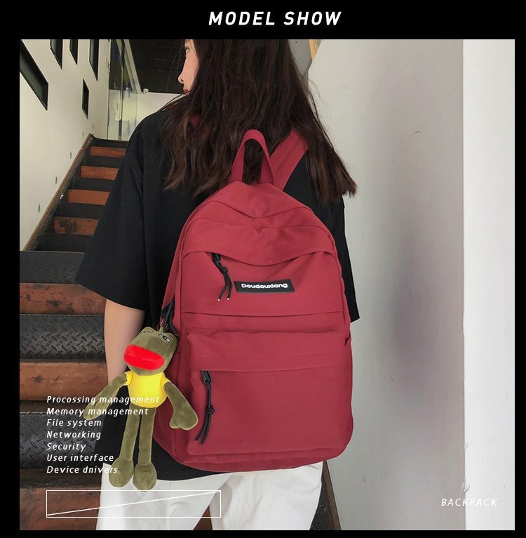 Schoolbag New Korean Fashion High School Harajuku Large Capacity Tooling Wind Student Wild Backpack  Wholesale Nihaojewelry display picture 52