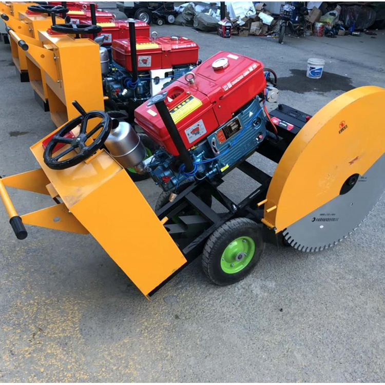 电启动马路切割机 水冷柴油马路切割机 路面切缝机