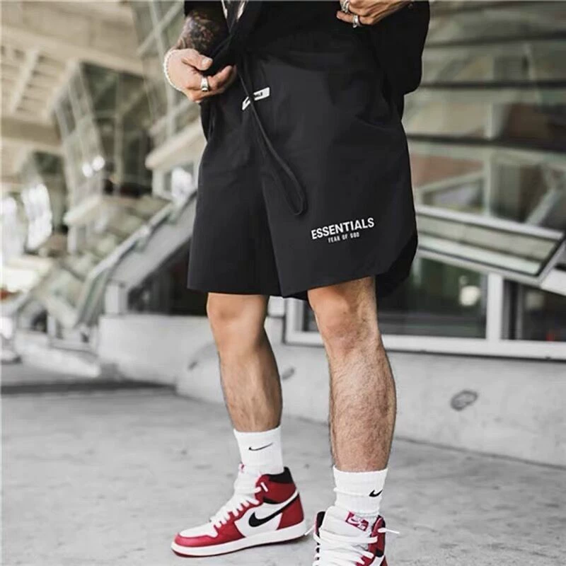 Спортивные эластичные шорты для мужчин Essentials от Fear of God, буквы, спортивные штаны