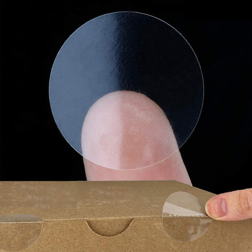 Transparent round seal label gift box packaging 500 pieces in one roll wholesale self-adhesive stickers decorative sealing stickers