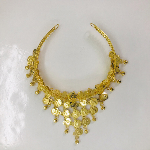 New Indian dance clothing accessories stage performance jewelry belly dance necklace earrings nose chain eyebrow pendant headdress