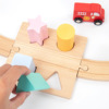 Wooden amusing constructor railed, cognitive smart toy, early education