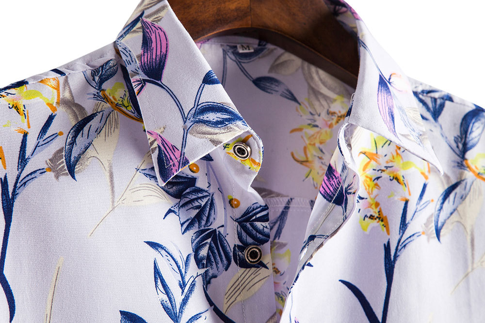 Men's Ditsy Floral Blouse Men's Clothing display picture 188