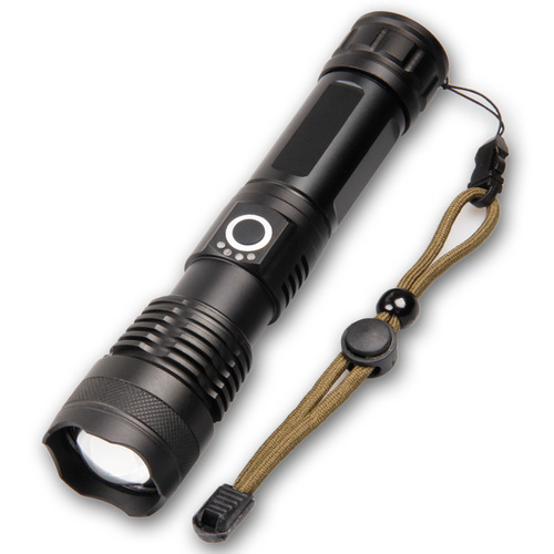 Cross-border new XHP50 aluminum alloy retractable flashlight LED power display USB charging P70 strong light flashlight