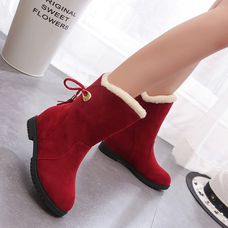 demi‑season non‑slip ankle boots, faux‑fur lining, low heel, sizes 35–40