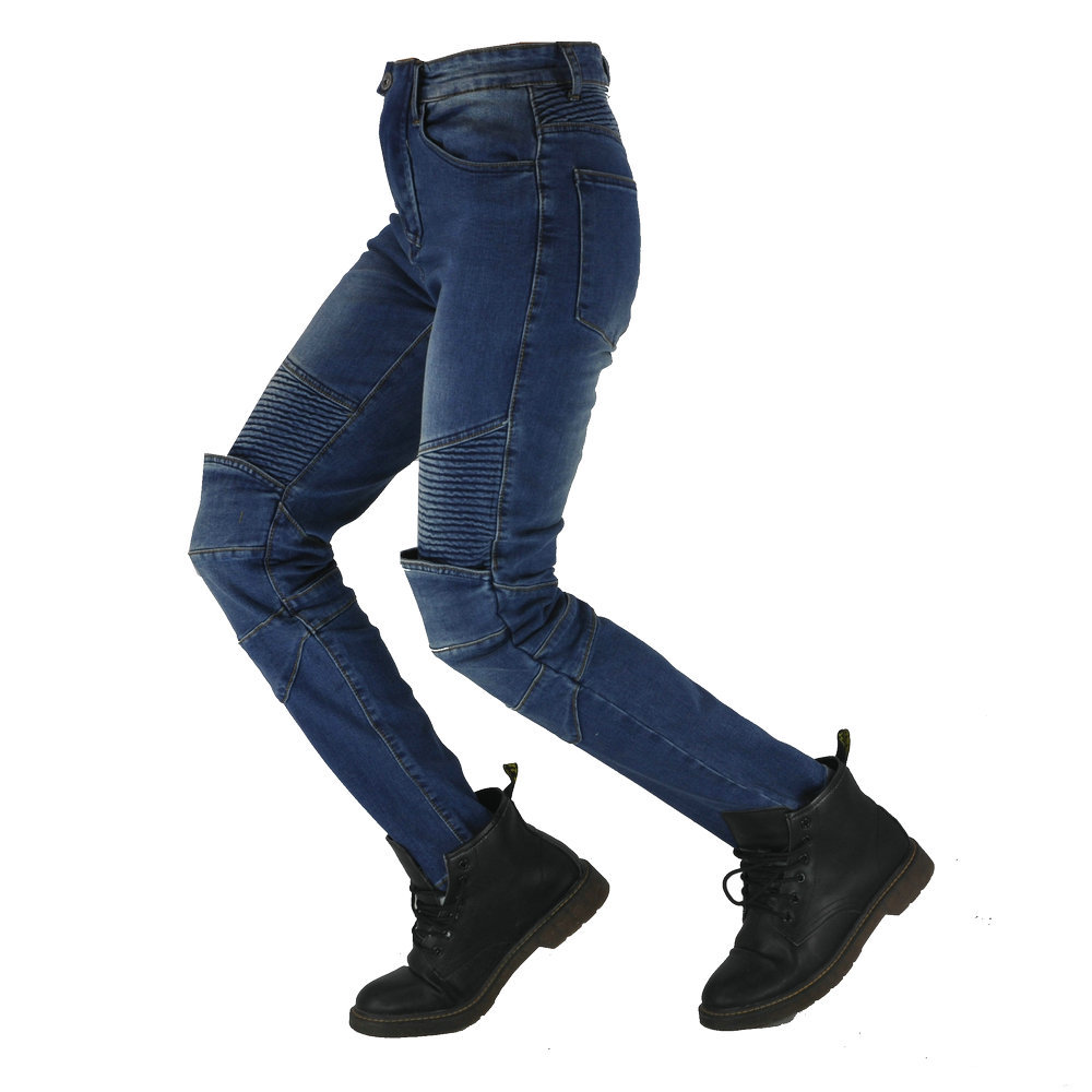 Productos genuinos VOLERO motocicleta carreras casual jeans rectos pantalones anti-caída pantalones todoterreno motocicleta montar pantalones elásticos para mujeres