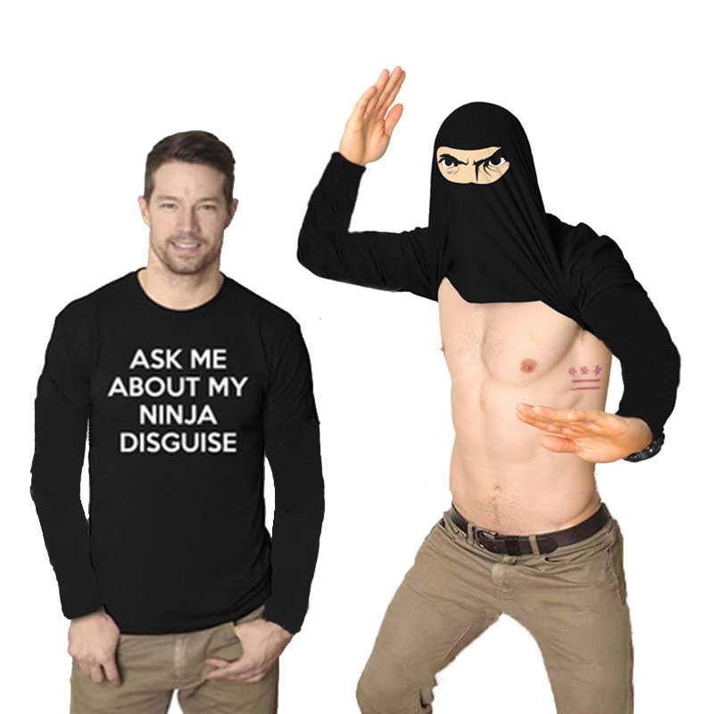 Father Son Short Sleeve Letter Cartoon Fire Shadow Mask Ninja Turtle Top Family Parent Son Ninja T-shirt_voghion.com