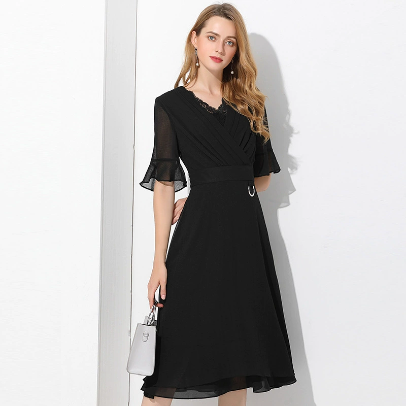 Шифоновая модная летняя одежда, кружевная юбка, европейский стиль, plus size, облегающая